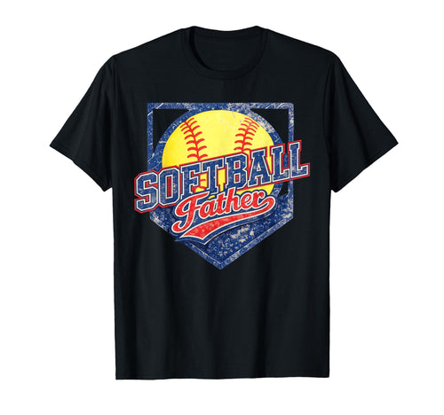 Softball Father Softball Game Day T-Shirt - Casual Everyday Wear Unisex - T-Shirt, Sweatshirt, Hoodie