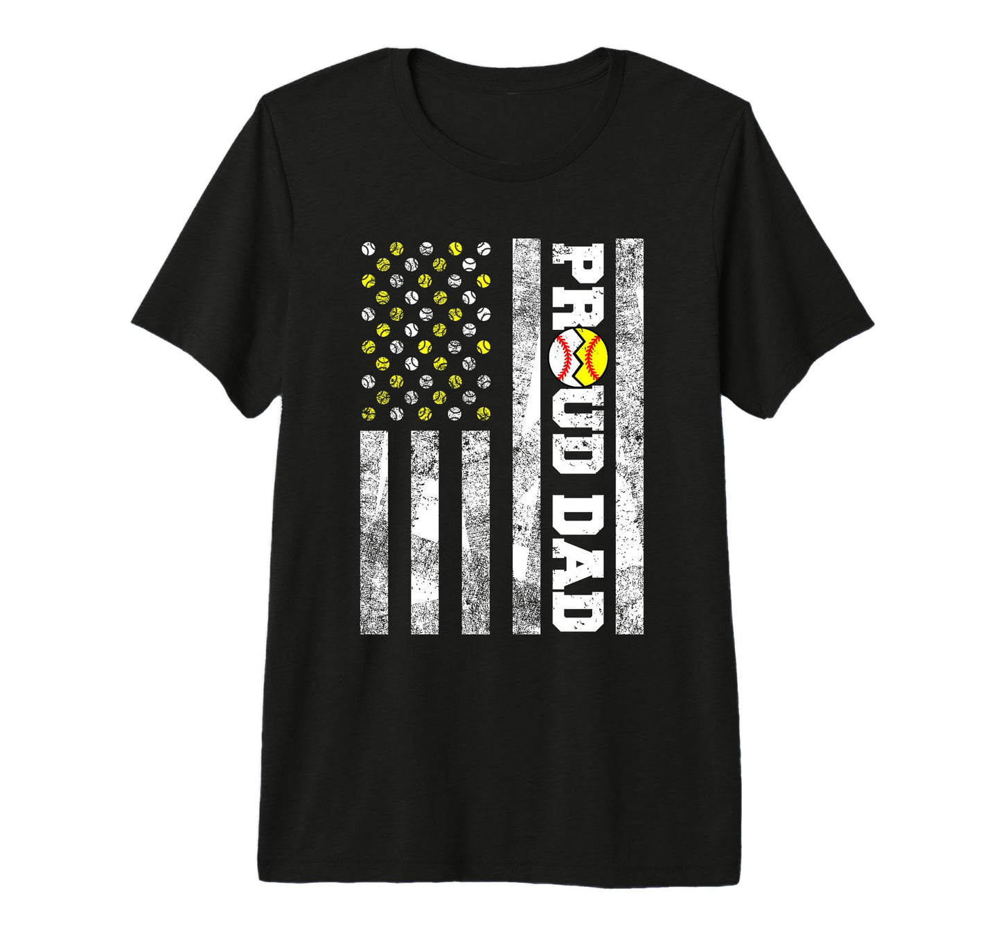 Mens Proud Dad American Flag Funny T-Shirt - Novelty Apparel for Adults - T-Shirt, Sweatshirt, Hoodie