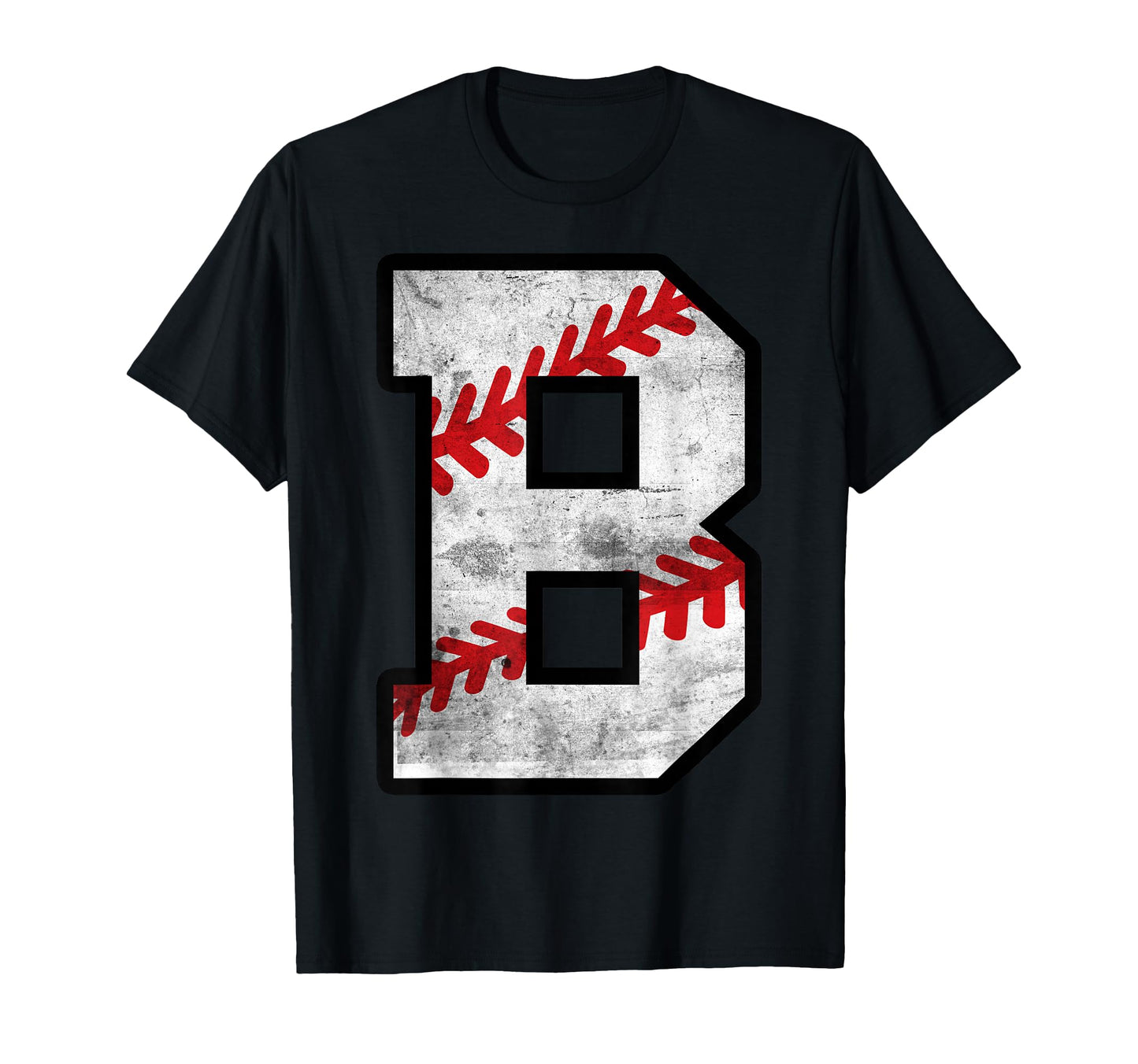 Distressed Baseball Letter B T-Shirt - Custom Art Print for Adults - T-Shirt, Sweatshirt, Hoodie