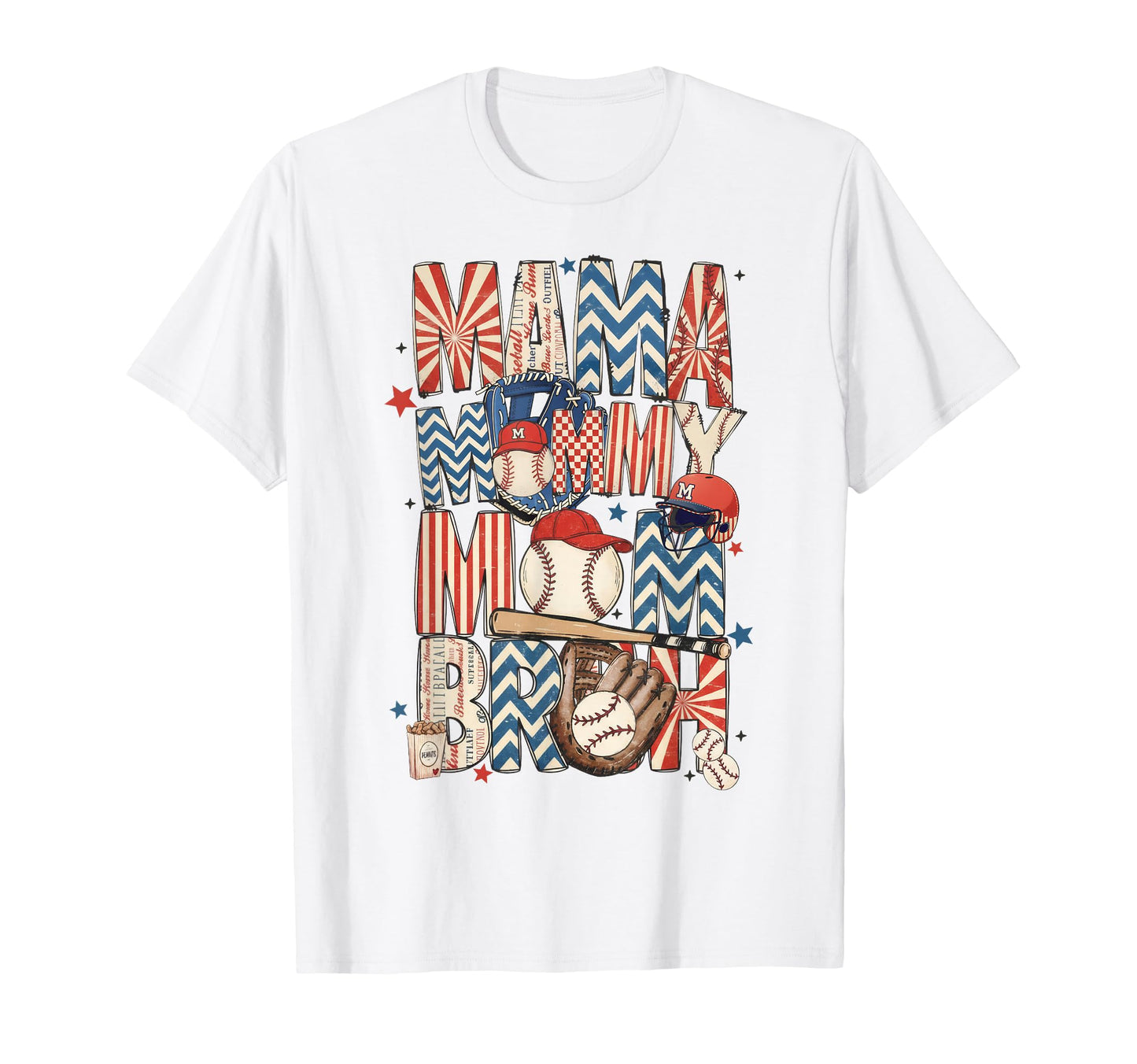 Mama Mommy Mom Bruh Funny Baseball T-Shirt - Custom Art Print for Adults - T-Shirt, Sweatshirt, Hoodie