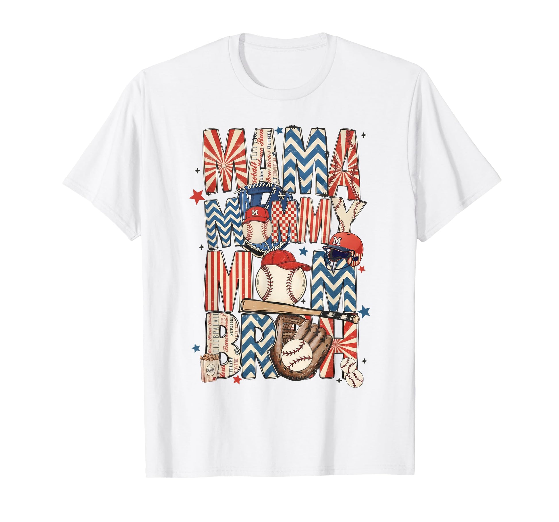 Mama Mommy Mom Bruh Funny Baseball T-Shirt - Custom Art Print for Adults - T-Shirt, Sweatshirt, Hoodie