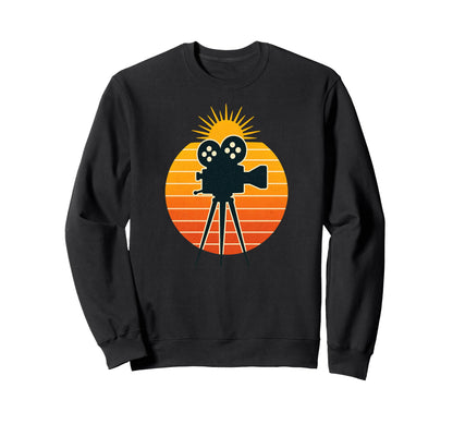 Movie Camera Film Art Cinephile Sweatshirt - Fun Novelty Design for Adults - T-Shirt, Sweatshirt, Hoodie