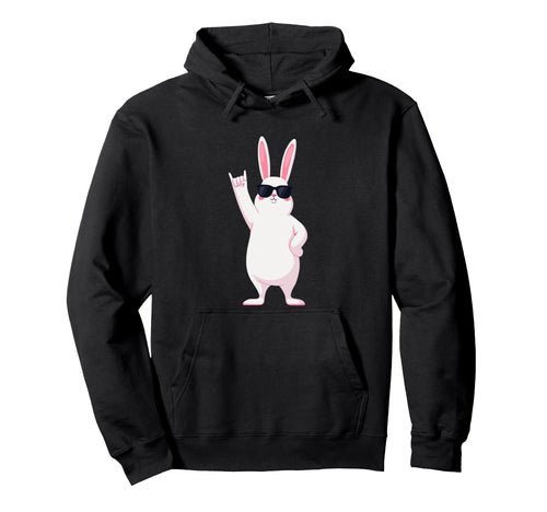 Rabbit Rock Bunny Lover Funny Animal Hoodie - Trendy Graphic Men Women - T-Shirt, Sweatshirt, Hoodie