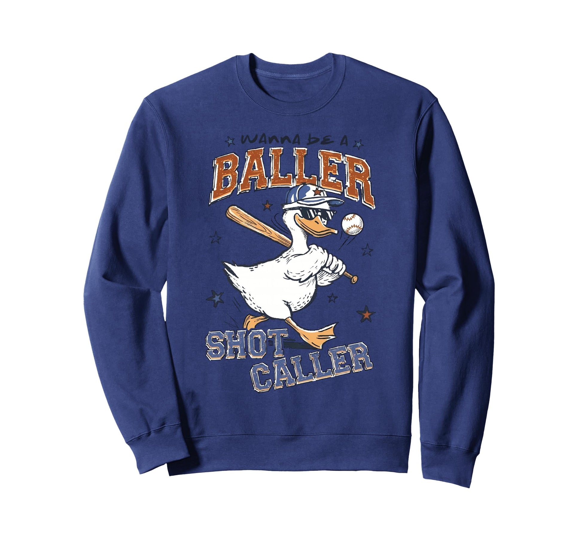 Baseball Funny Goose Wanna Be Sweatshirt - Trendy Graphic for Adults - T-Shirt, Sweatshirt, Hoodie