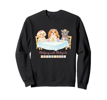 Mahjong Mahgirls Funny Pastel Sweatshirt - Custom Art Print Men Women - T-Shirt, Sweatshirt, Hoodie