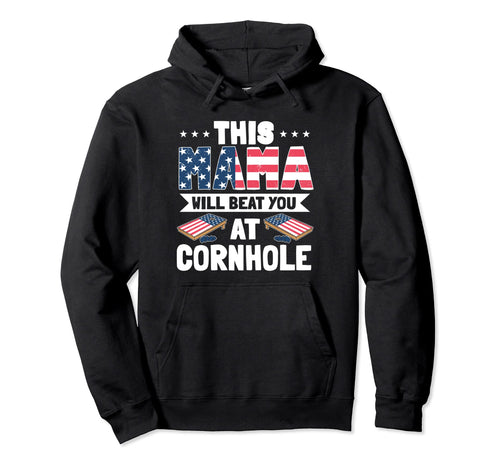 Fourth July Cornhole Bean Bag Toss Hoodie - Fun Novelty Design for Adults - T-Shirt, Sweatshirt, Hoodie