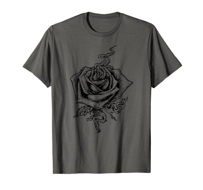 Black Rose Dark Aesthetic Soft Grunge T-Shirt - Streetwear Style Men Women - T-Shirt, Sweatshirt, Hoodie