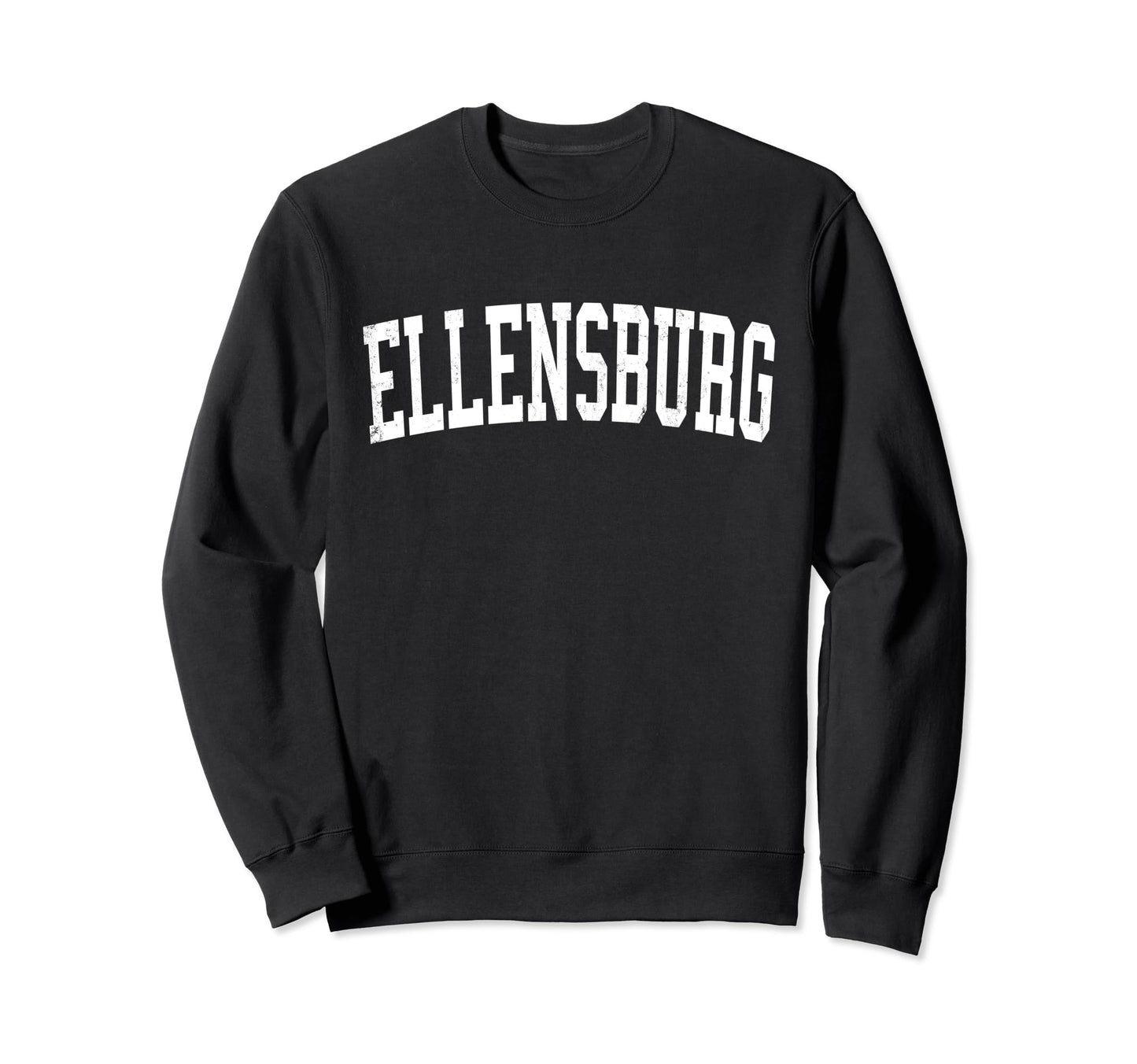 Ellensburg Wa Distressed White Sweatshirt - Trendy Graphic for Adults - T-Shirt, Sweatshirt, Hoodie