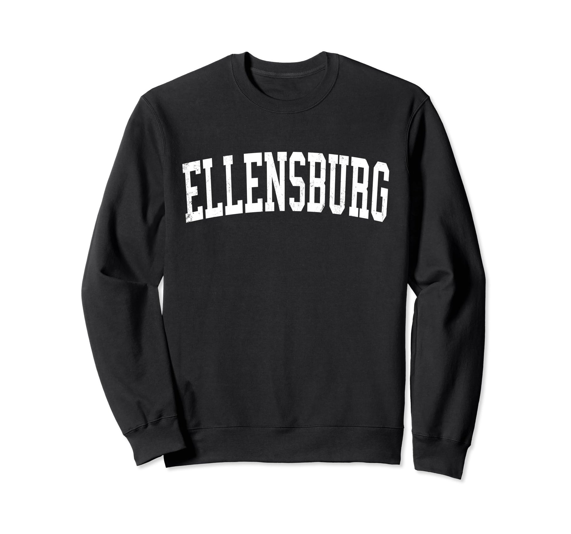 Ellensburg Wa Distressed White Sweatshirt - Trendy Graphic for Adults - T-Shirt, Sweatshirt, Hoodie