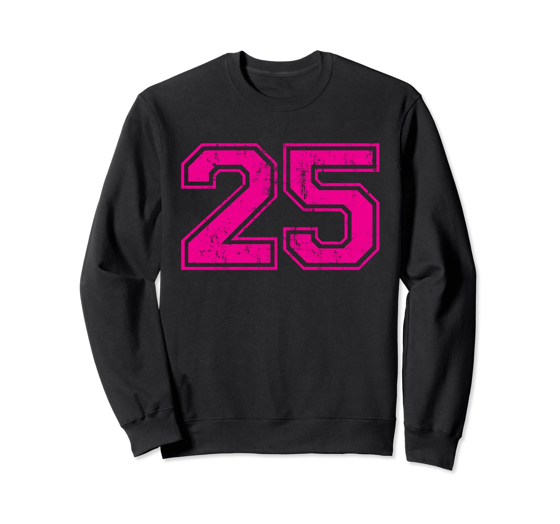 Number 25 Varsity Distressed Sport Sweatshirt - Novelty Apparel Men Women - T-Shirt, Sweatshirt, Hoodie
