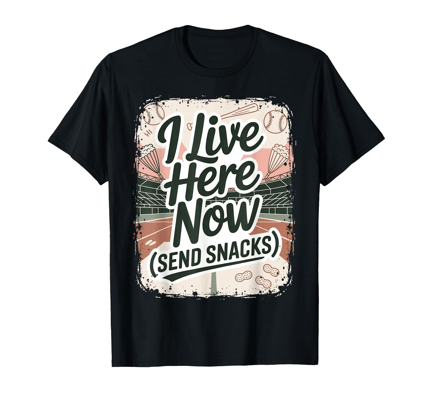 I Live Here Now Baseball Team Fan T-Shirt - Streetwear Style for Adults - T-Shirt, Sweatshirt, Hoodie
