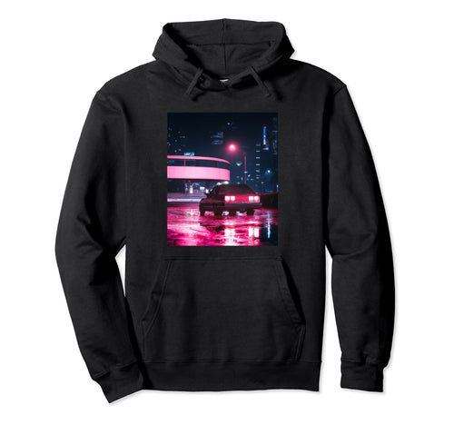 Vaporwave Car Synthwave City Vaporwave Hoodie - Novelty Apparel for Adults - T-Shirt, Sweatshirt, Hoodie
