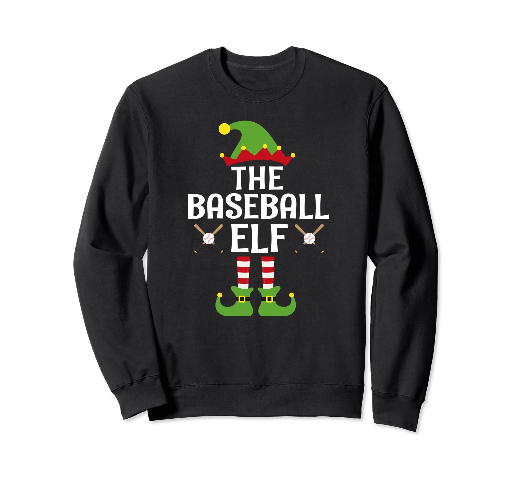Baseball Elf Family Matching Sweatshirt - Aesthetic Graphic for Adults - T-Shirt, Sweatshirt, Hoodie