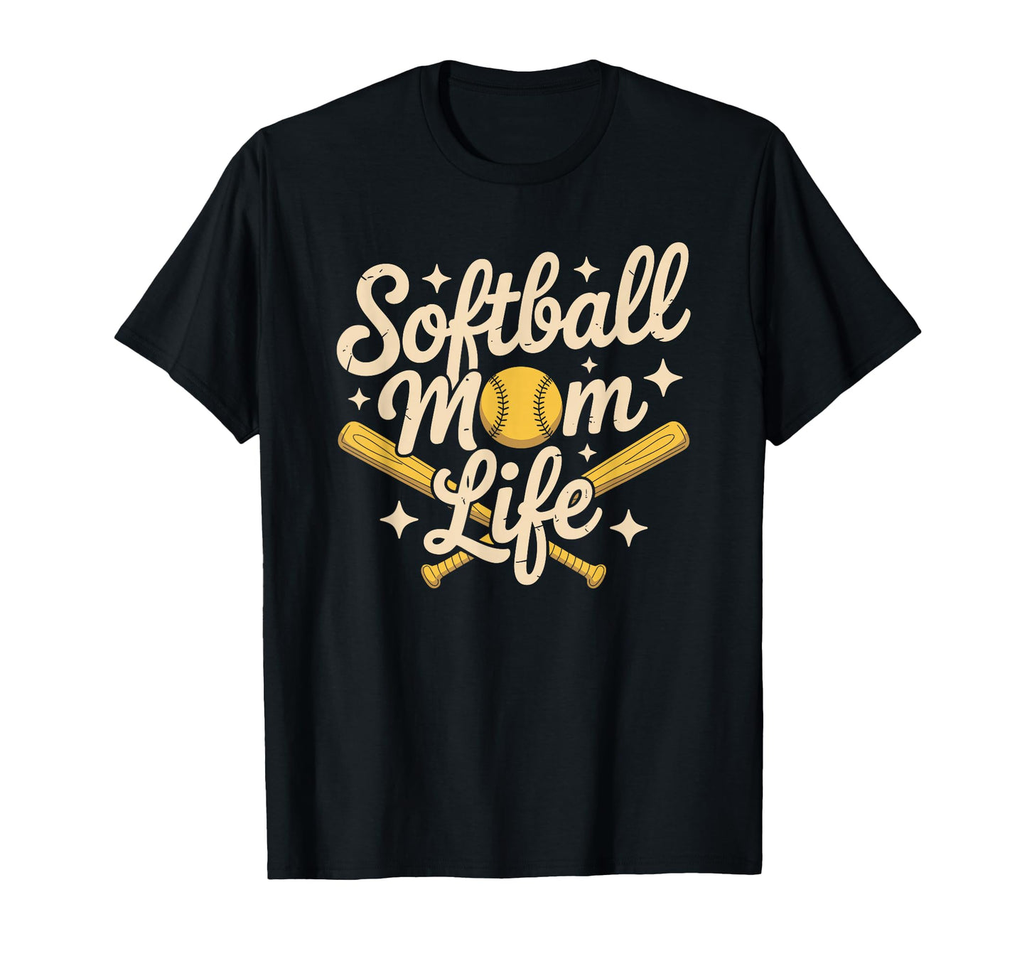 Softball Mom Life Baseball Sports T-Shirt - Casual Everyday Wear Men Women - T-Shirt, Sweatshirt, Hoodie