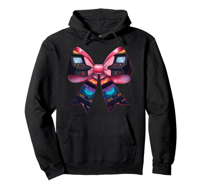 Coquette Bow Arcade Gaming Gamer Hoodie - Casual Everyday Wear Men Women - T-Shirt, Sweatshirt, Hoodie