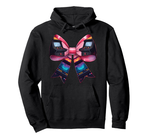 Coquette Bow Arcade Gaming Gamer Hoodie - Casual Everyday Wear Men Women - T-Shirt, Sweatshirt, Hoodie