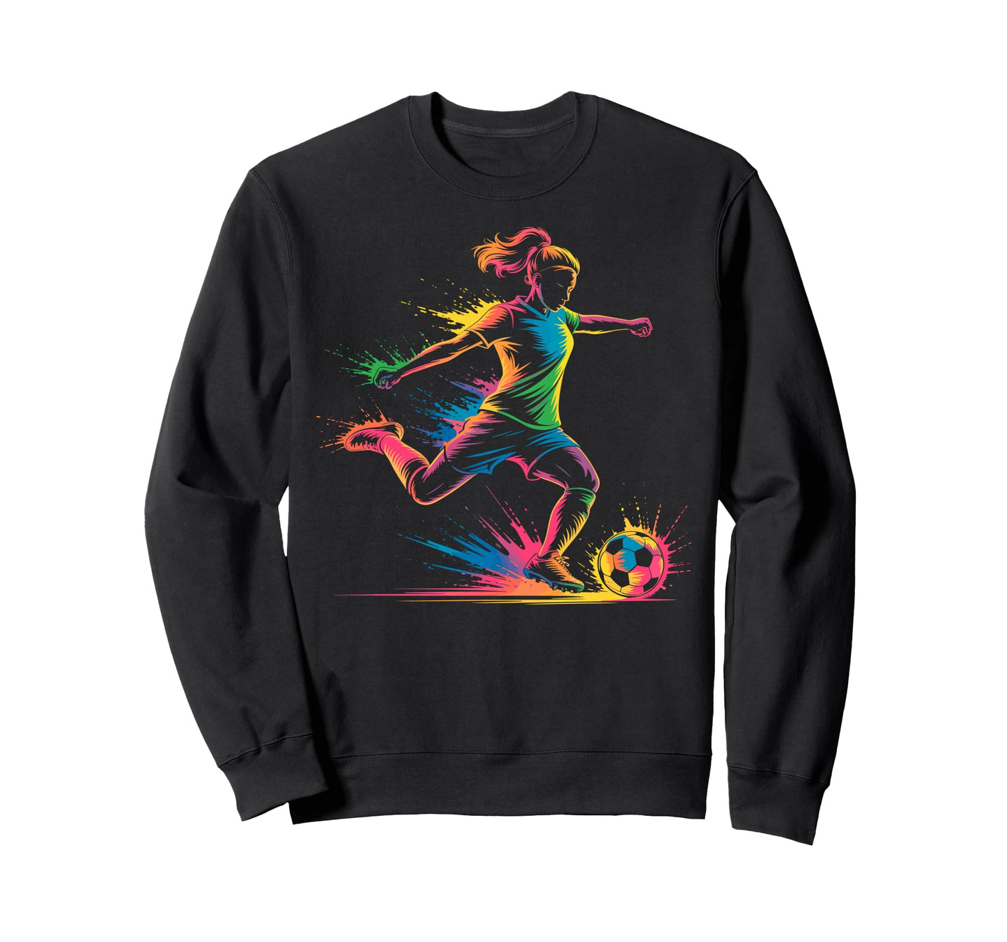 Colorful Funny Soccer Player Fan Dad Sweatshirt - Custom Art Print Unisex - T-Shirt, Sweatshirt, Hoodie