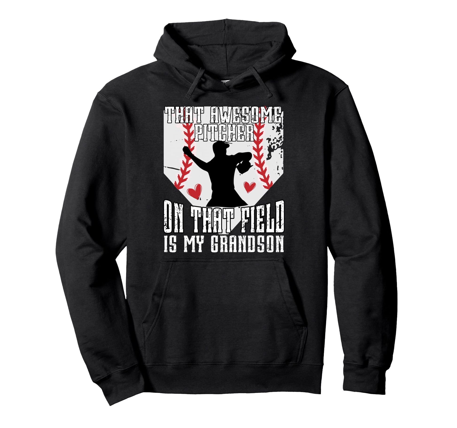 Baseball Pitcher Grandma Proud Baseball Hoodie - Fun Novelty Design Unisex - T-Shirt, Sweatshirt, Hoodie