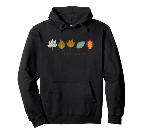 Autumn Vibes Minimalist Fall Leaves Hoodie - Novelty Apparel Men Women - T-Shirt, Sweatshirt, Hoodie