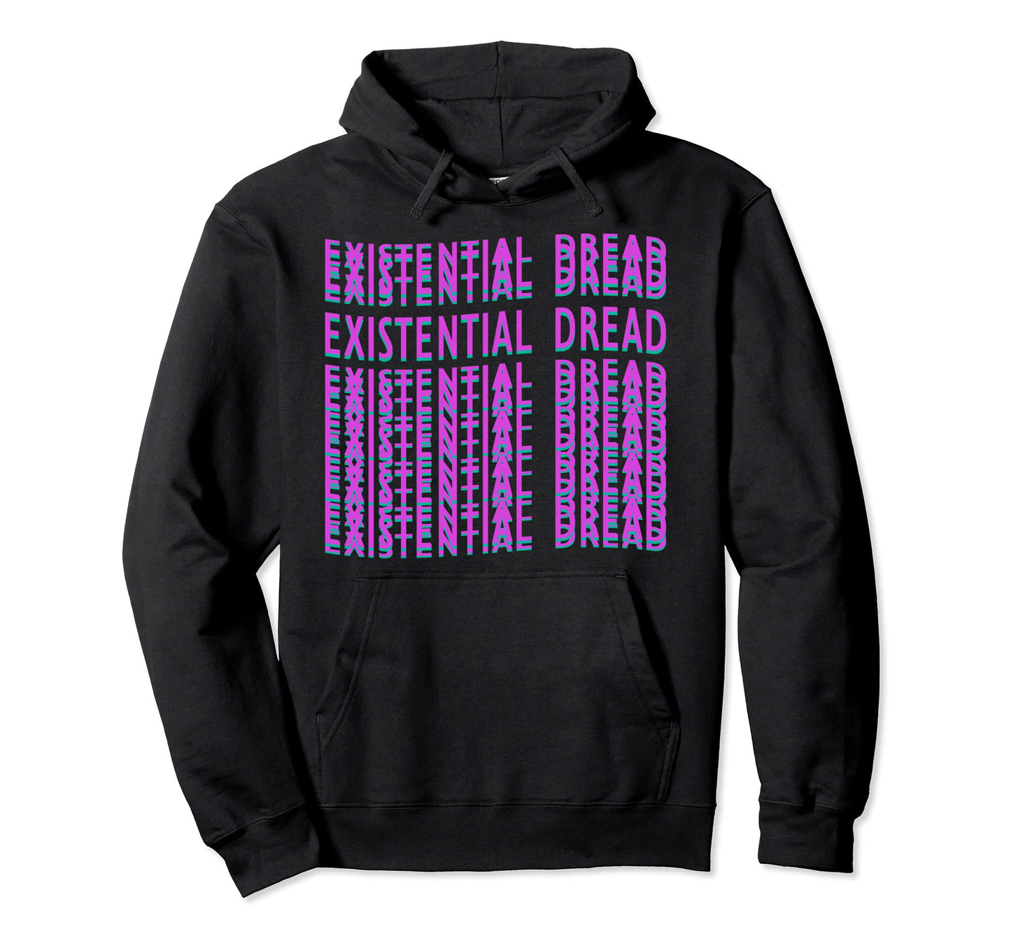 Existential Dread Retrowave Aesthetic Hoodie - Minimalist Print Men Women - T-Shirt, Sweatshirt, Hoodie