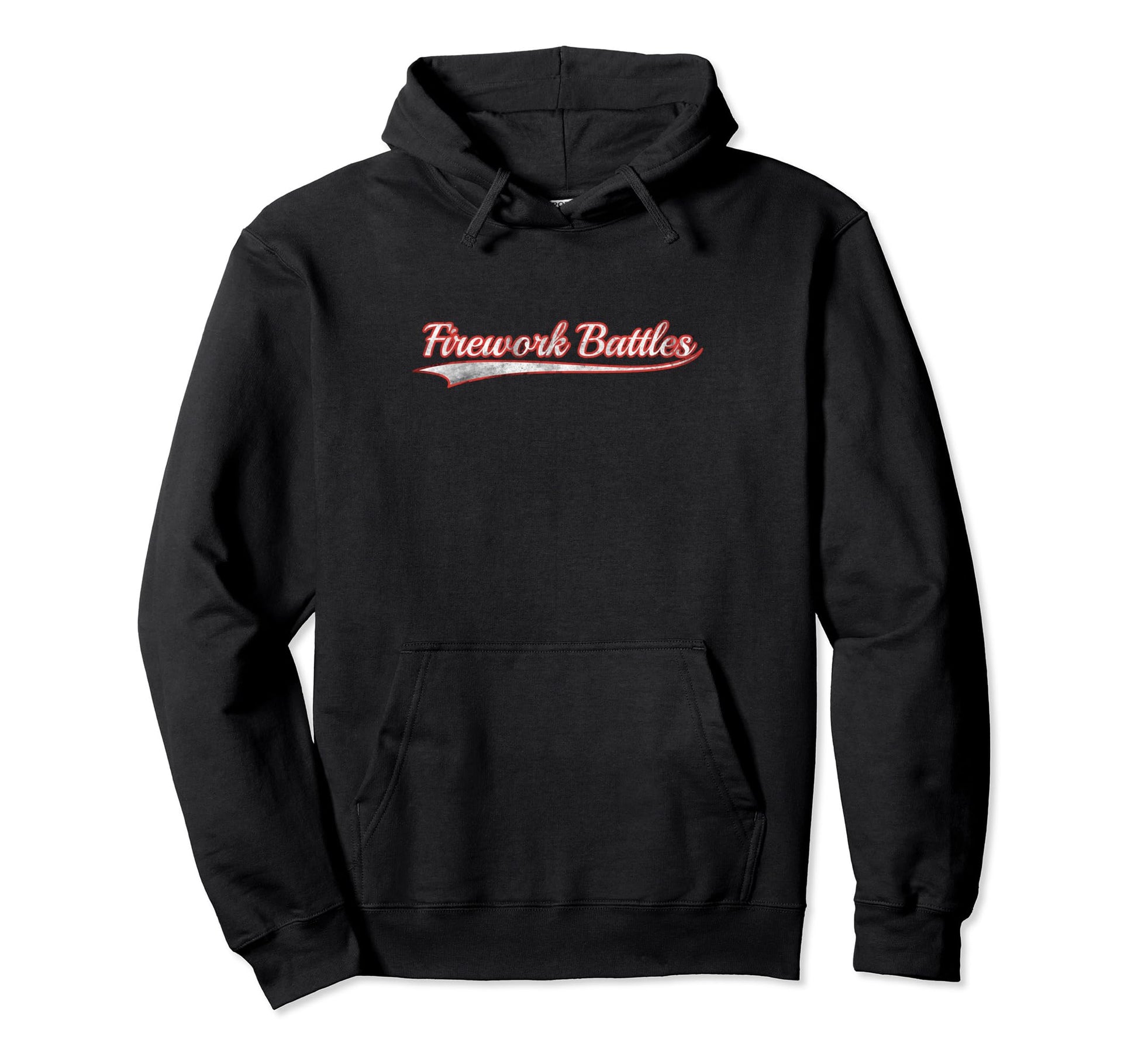 Firework Battles Varsity Distressed Hoodie - Fun Novelty Design Unisex - T-Shirt, Sweatshirt, Hoodie