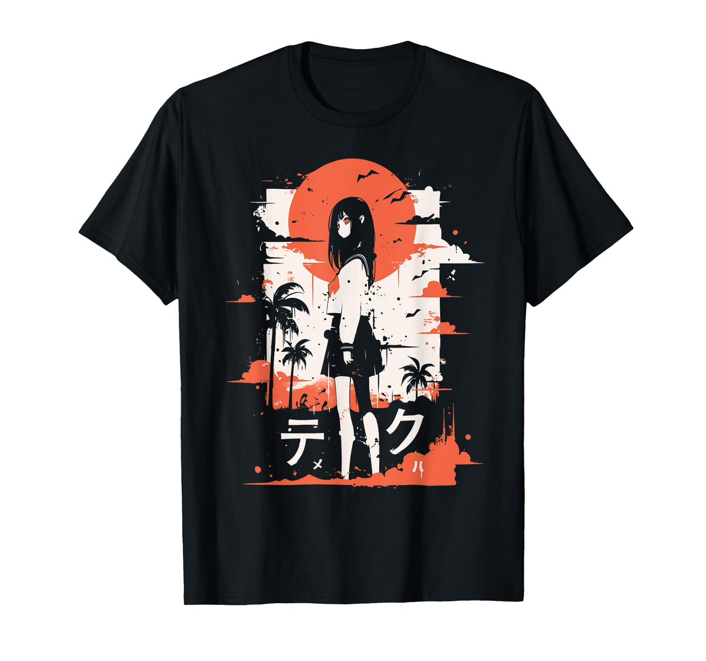 Goth Grunge Demon Anime Waifu Horror Alt T-Shirt - Minimalist Print Unisex - T-Shirt, Sweatshirt, Hoodie