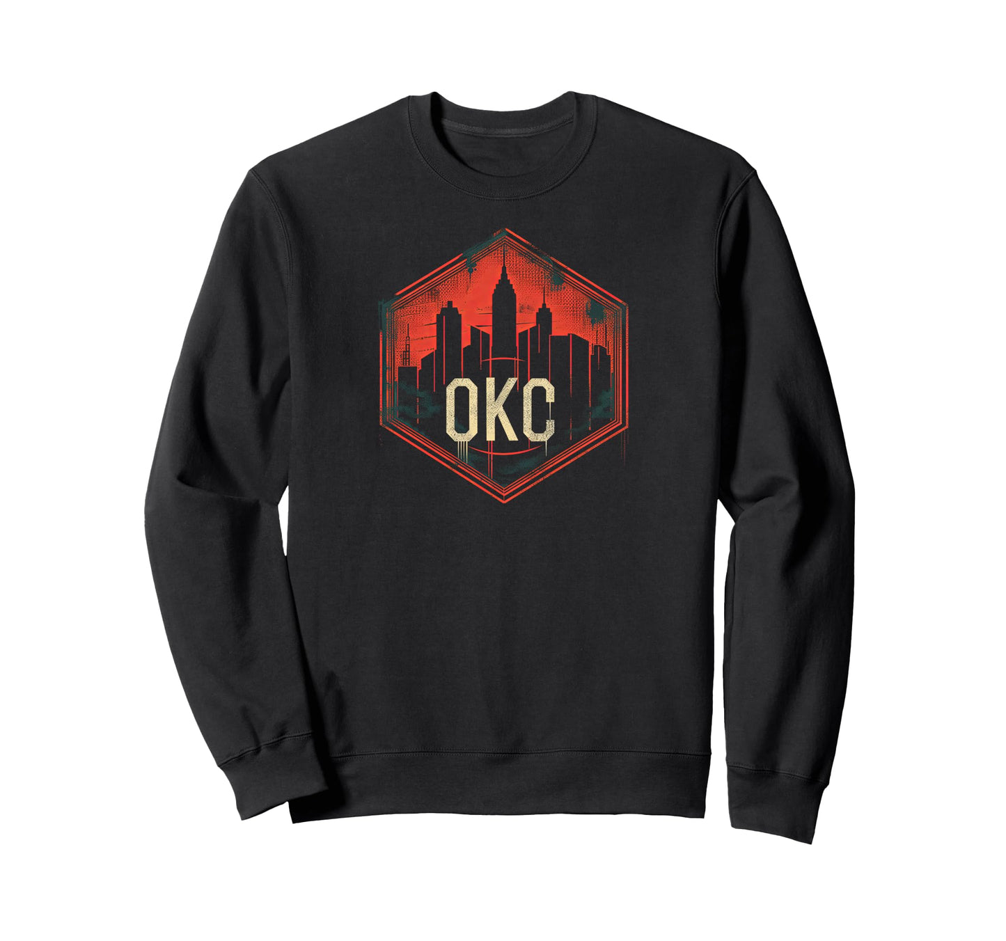 Okc Grit 90S Grunge Urbandecay Sweatshirt - Casual Everyday Wear Unisex - T-Shirt, Sweatshirt, Hoodie