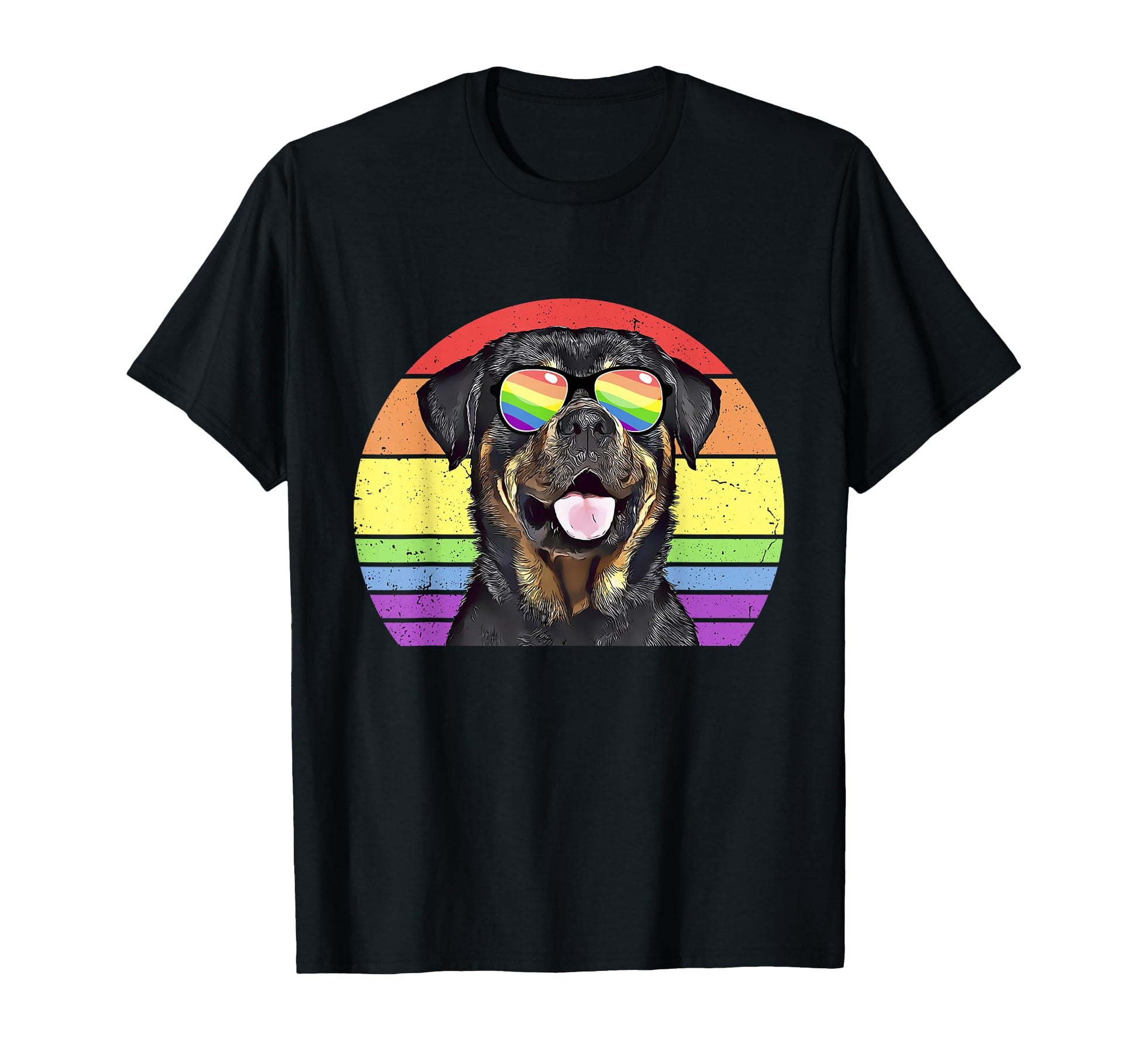 Lgbtq Rottweiler Dog Rainbow Love T-Shirt - Fun Novelty Design for Adults - T-Shirt, Sweatshirt, Hoodie