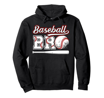 Baseball Bro Proud Baseball Brother Hoodie - Trendy Graphic Unisex - T-Shirt, Sweatshirt, Hoodie