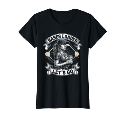 Bases Loaded Lets Go Baseball Mom T-Shirt - Novelty Apparel Men Women - T-Shirt, Sweatshirt, Hoodie