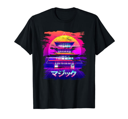 Japanese Magic Shrine Vaporwave Aesthetic T-Shirt - Graphic Print Unisex - T-Shirt, Sweatshirt, Hoodie