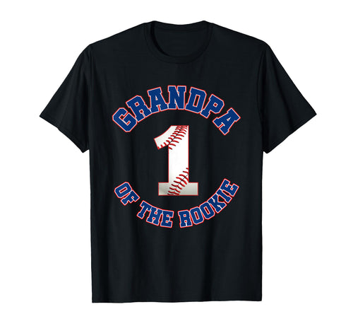 Grandpa Rookie 1St Birthday Baseball T-Shirt - Graphic Print Men Women - T-Shirt, Sweatshirt, Hoodie