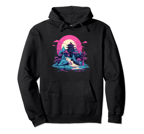 Aesthetic Vaporwave Japanese Hoodie - Fun Novelty Design Men Women - T-Shirt, Sweatshirt, Hoodie