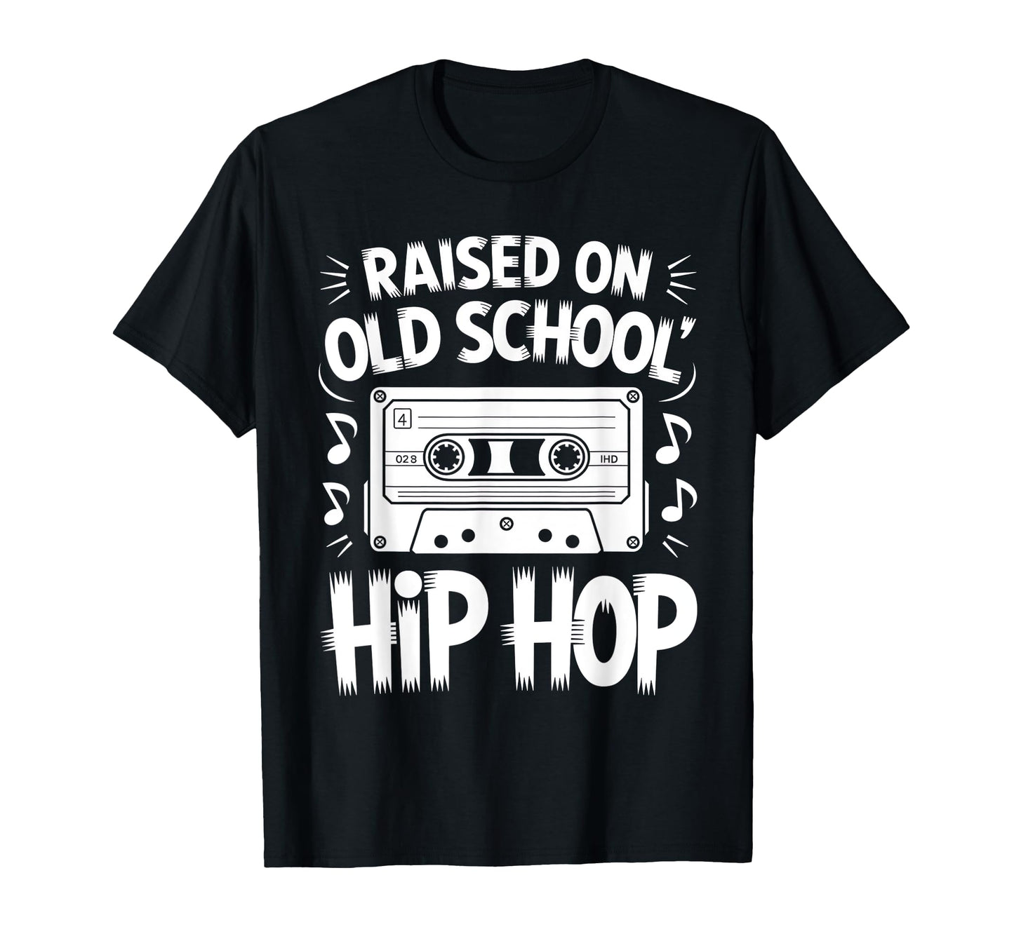 Raised Old School Hip Hop Cassette T-Shirt - Minimalist Print Men Women - T-Shirt, Sweatshirt, Hoodie