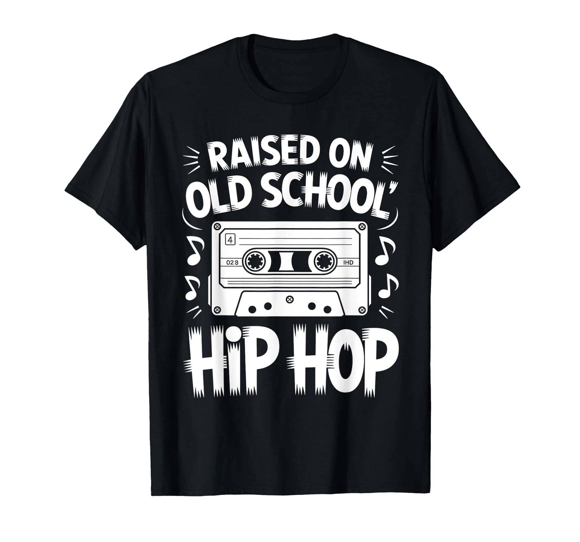 Raised Old School Hip Hop Cassette T-Shirt - Minimalist Print Men Women - T-Shirt, Sweatshirt, Hoodie