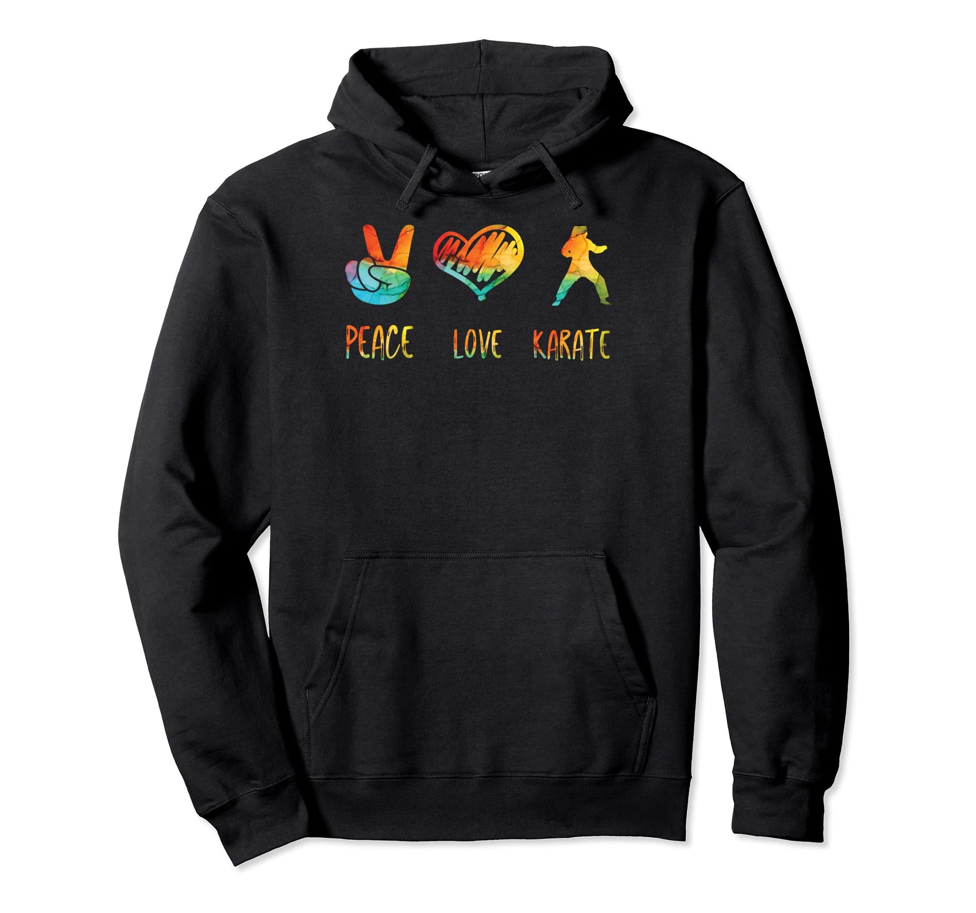 Peace Love And Karate Hoodie - Aesthetic Graphic Unisex - T-Shirt, Sweatshirt, Hoodie