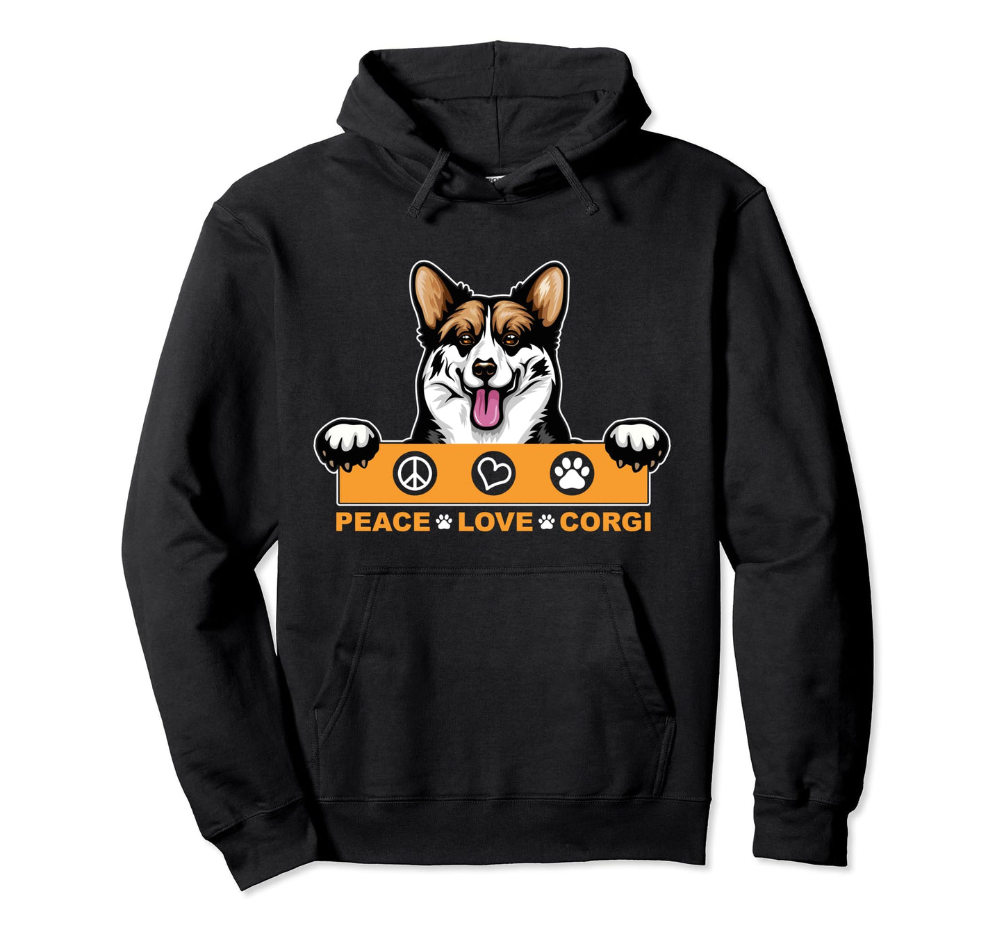 Peace Love Corgi Dog Pet K9 Gift Sweatshirt - Fun Novelty Design Men Women - T-Shirt, Sweatshirt, Hoodie