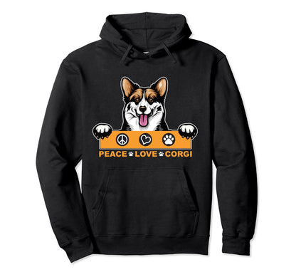 Peace Love Corgi Dog Pet K9 Gift Sweatshirt - Fun Novelty Design Men Women - T-Shirt, Sweatshirt, Hoodie