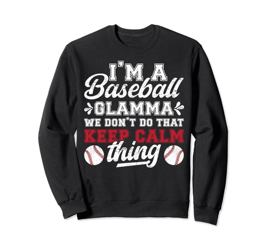 Im Baseball Glamma Grandma Glamma Sweatshirt - Custom Art Print for Adults - T-Shirt, Sweatshirt, Hoodie