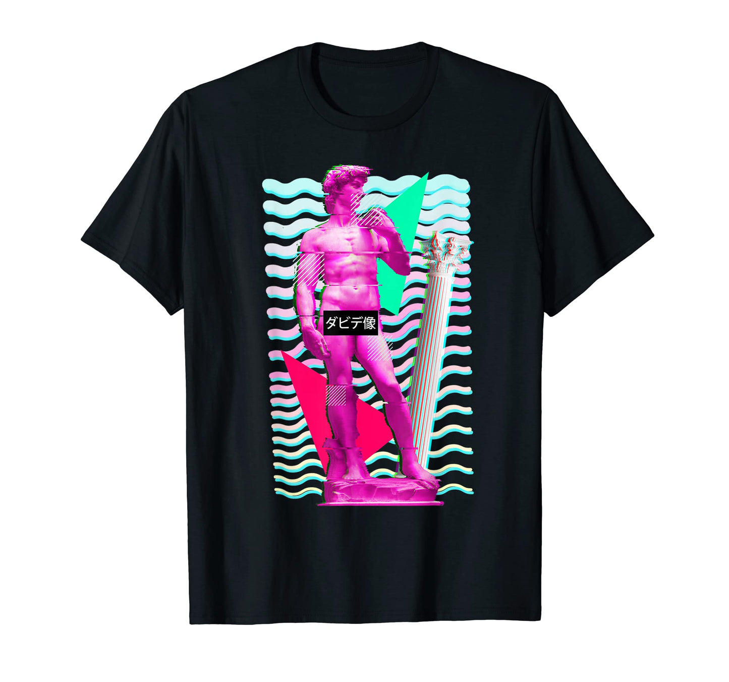 Statue David 80S Aesthetic Vaporwave T-Shirt - Aesthetic Graphic Unisex - T-Shirt, Sweatshirt, Hoodie