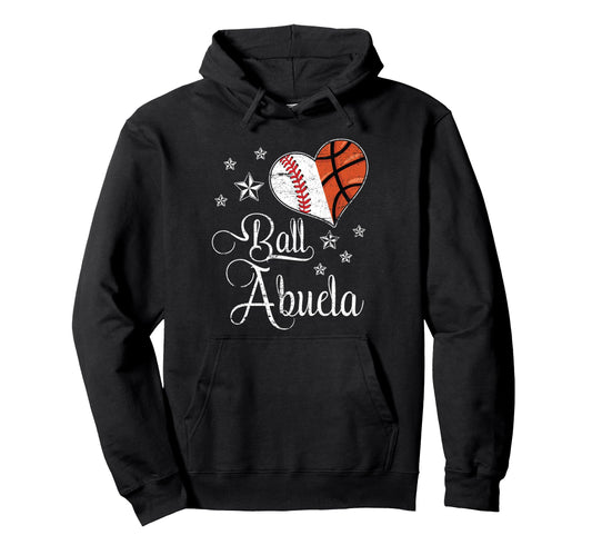 Proud Baseball Basketball Abuela Hoodie - Casual Everyday Wear for Adults - T-Shirt, Sweatshirt, Hoodie