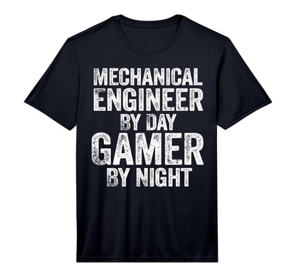 Mechanical Engineer Day Gamer Night T-Shirt - Aesthetic Graphic for Adults - T-Shirt, Sweatshirt, Hoodie
