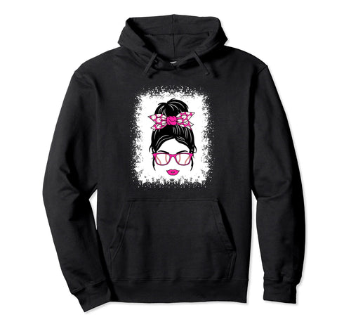 Baseball Lover Messy Bun Baseball Mom Hoodie - Streetwear Style Unisex - T-Shirt, Sweatshirt, Hoodie