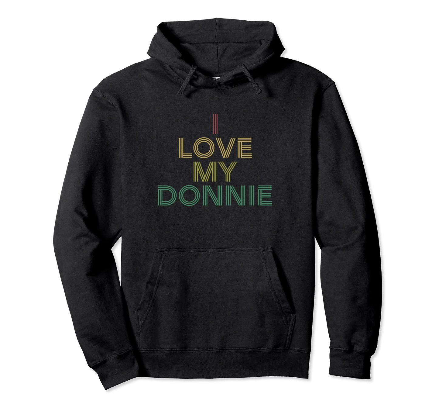 I Love Donnie Distressed 70S Hoodie - Trendy Graphic for Adults - T-Shirt, Sweatshirt, Hoodie