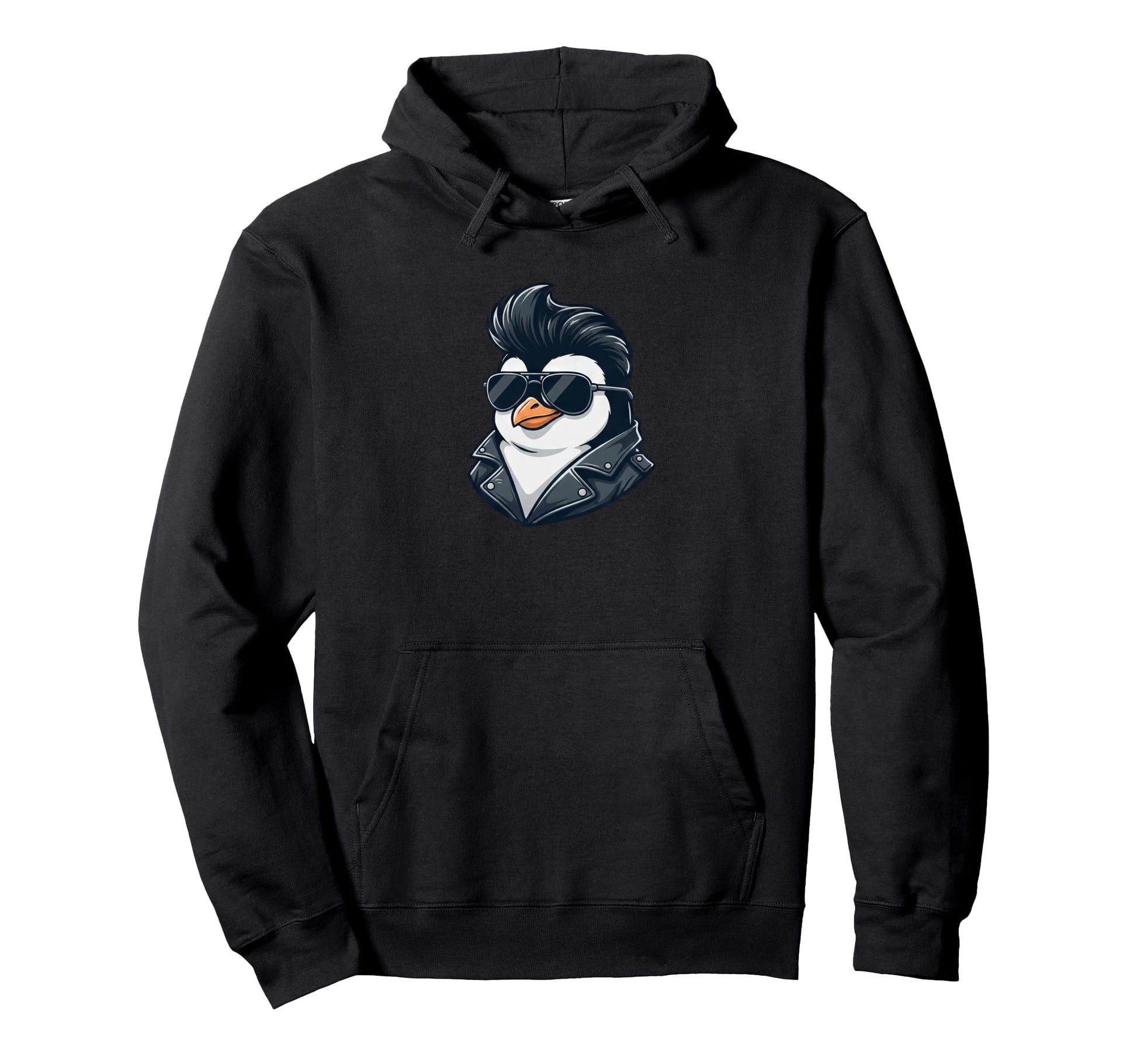 Penguin Rock Roll Sunglasses Hoodie - Streetwear Style Men Women - T-Shirt, Sweatshirt, Hoodie