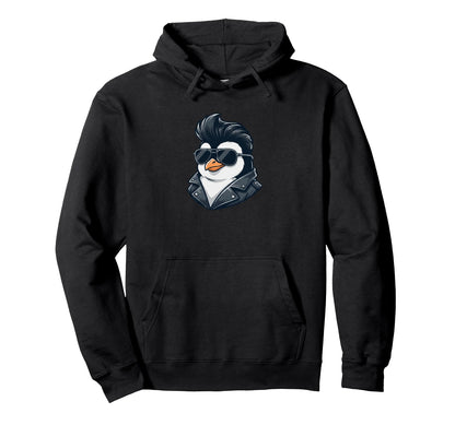 Penguin Rock Roll Sunglasses Hoodie - Streetwear Style Men Women - T-Shirt, Sweatshirt, Hoodie