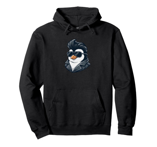Penguin Rock Roll Sunglasses Hoodie - Streetwear Style Men Women - T-Shirt, Sweatshirt, Hoodie