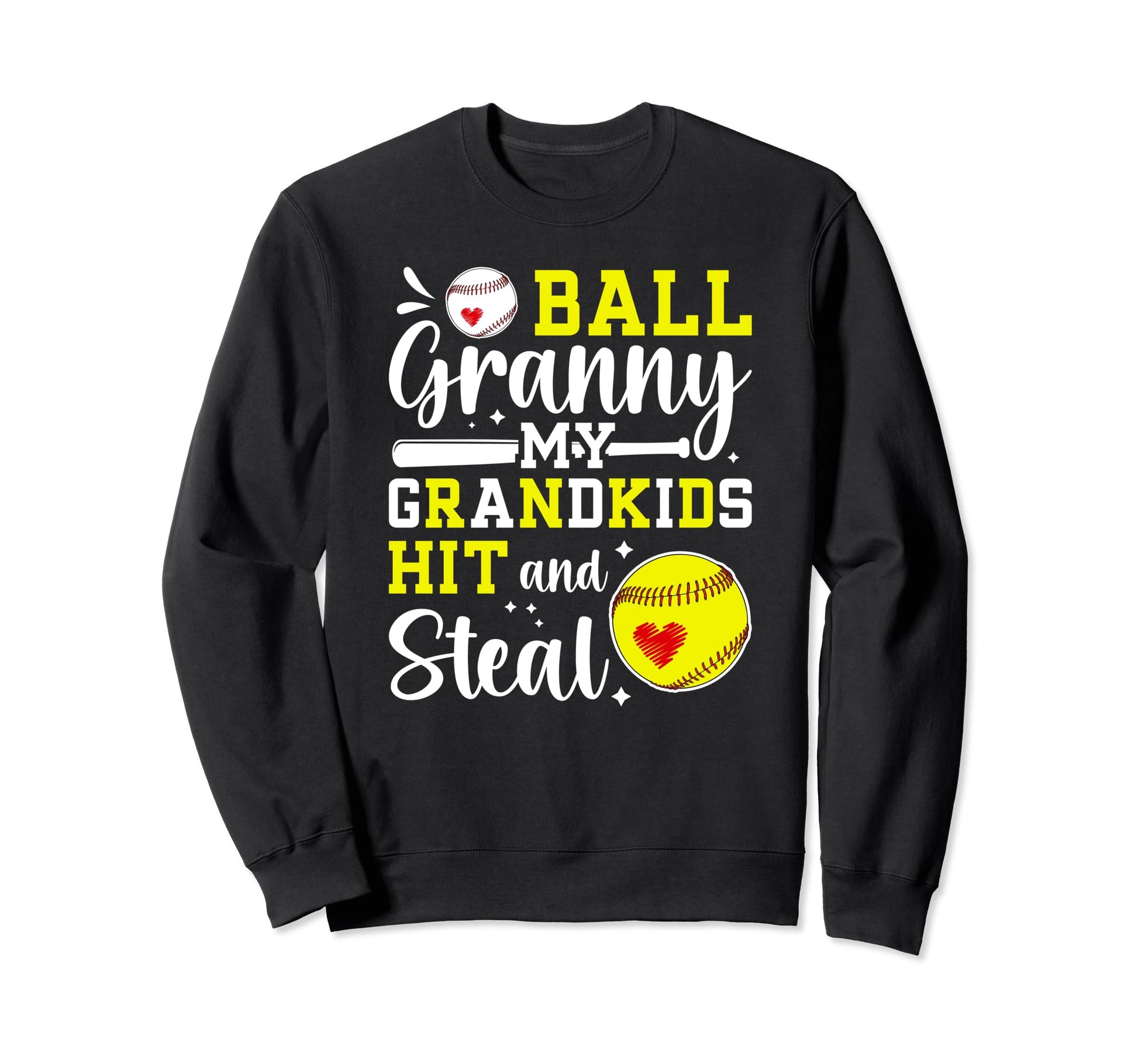 Ball Granny My Grandkids Baseball Sweatshirt - Graphic Print for Adults - T-Shirt, Sweatshirt, Hoodie