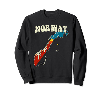 Norway Norwegian Country Rainbow 70S Sweatshirt - Trendy Graphic Men Women - T-Shirt, Sweatshirt, Hoodie