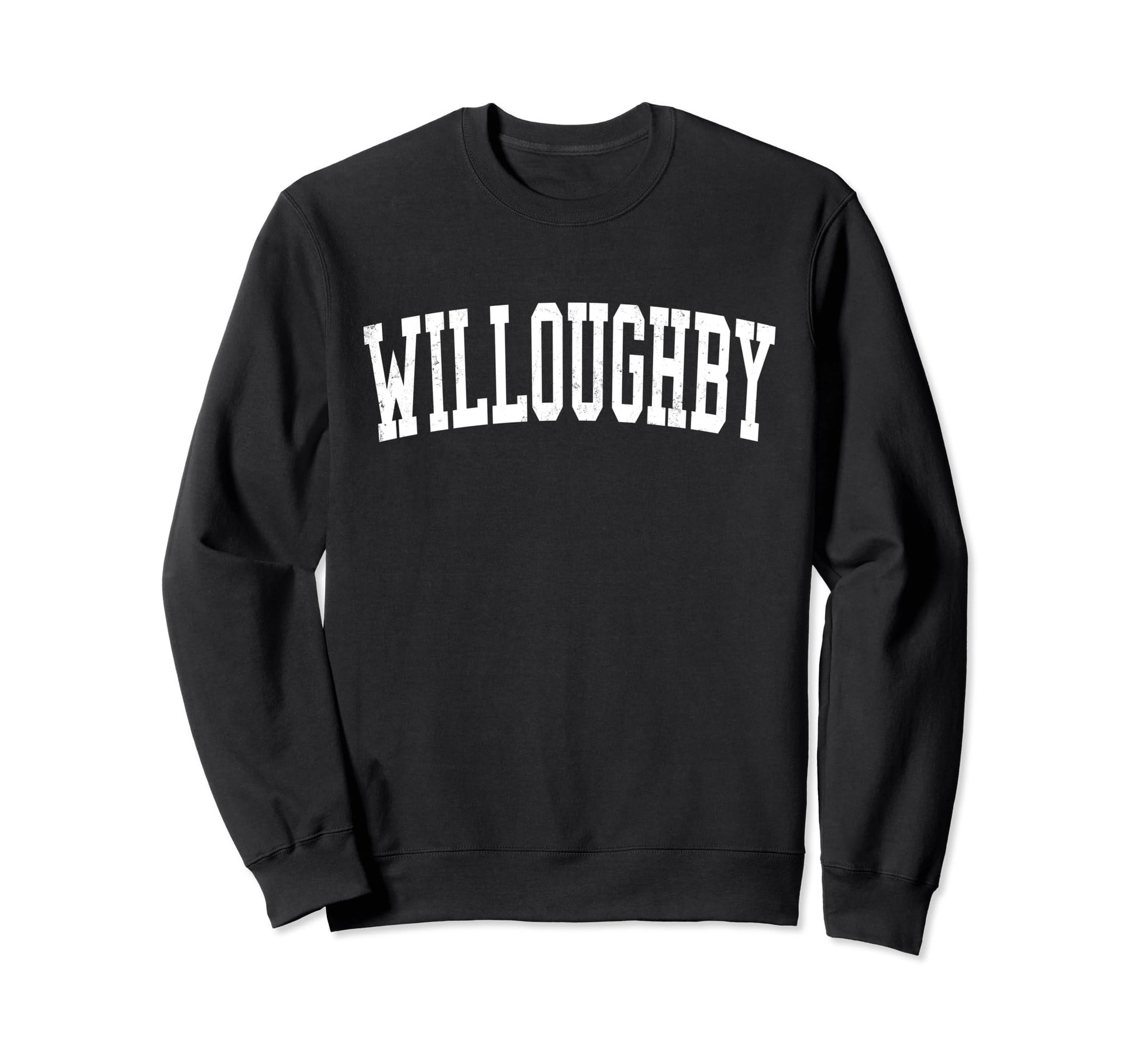 Willoughby Oh Distressed White Sweatshirt - Unique Graphic Men Women - T-Shirt, Sweatshirt, Hoodie